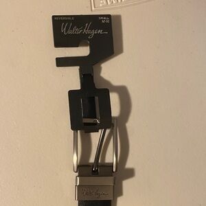 Walter Hagen Black and Silver Reversible Belt